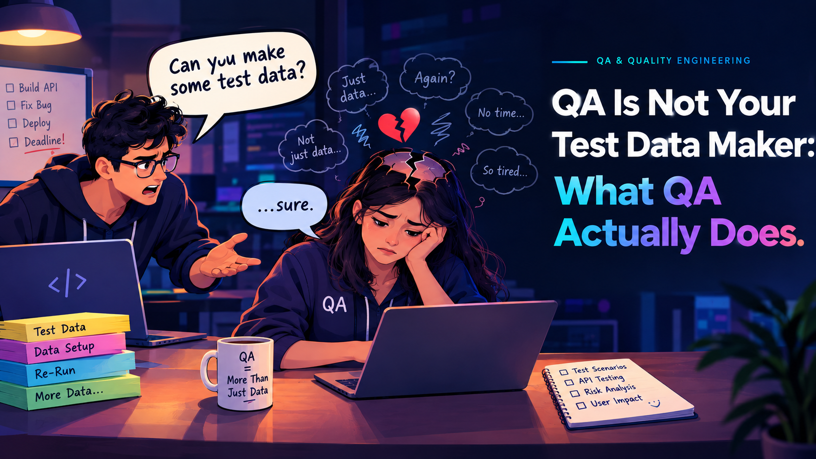 Devs Think QA Just Makes the Data. Here’s What QA Actually Does.