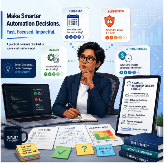 What Should I Automate Today? A 5-Minute Decision Checklist for QA