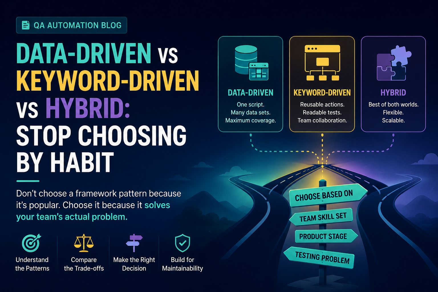 Data-Driven vs Keyword-Driven vs Hybrid: Stop Choosing by Habit