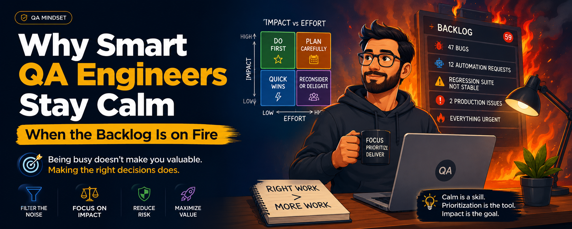 Why Smart QA Engineers Stay Calm When the Backlog Is on Fire